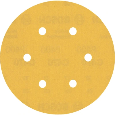 Image de BOSCH 2608900821 Feuille abrasive Expert C470 Best for Wood and Paint, diamètre 150 mm, grain 400, 6 trous (5 pcs)