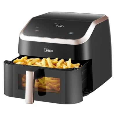 Afbeelding van Midea 8 l multifunctionele in 1 airfryer, frituren, braden, koken, opwarmen en drogen