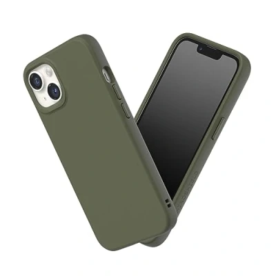 Afbeelding van RHINOSHIELD Hoesje compatibel met [iPhone 14 Plus] SolidSuit dunne hoes schokabsorberende technologie en premium matte afwerking zeewiergroen
