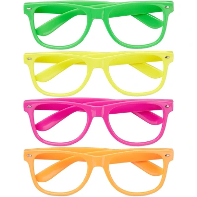 Afbeelding van Relaxdays 12 x feestbril neon kleur grappige bril carnavalsbril party