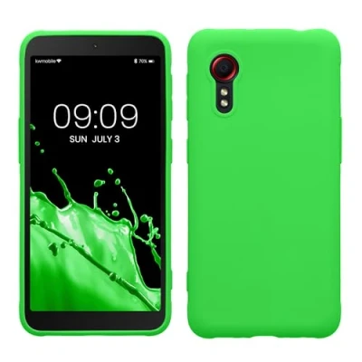 Afbeelding van kwmobile telefoonhoesje geschikt voor Samsung Galaxy Xcover 5 Hoesje smartphone Back cover in neon groen
