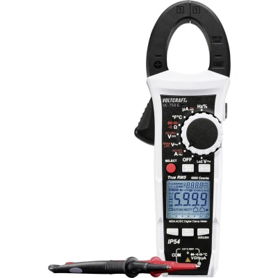 Afbeelding van VOLTCRAFT VC 750 E Stroomtang, Multimeter Kalibratie (ISO) Digitaal Spatdicht (IP54) CAT IV 600 V Weergave (counts): 6000
