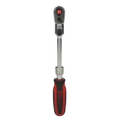 Afbeelding van KS TOOLS 914.1420 Omschakelratel 72 6,3 (1/4&quot;) met winkelgewricht Chroom vanadium staal