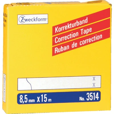 Afbeelding van Correctietape Zweckform 3514 8.5mmx15m 2regels