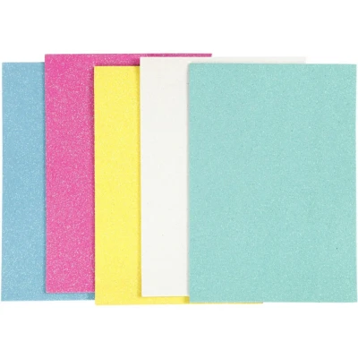 Afbeelding van Creativ company eva foam A5 vellen pastel glitter 5st