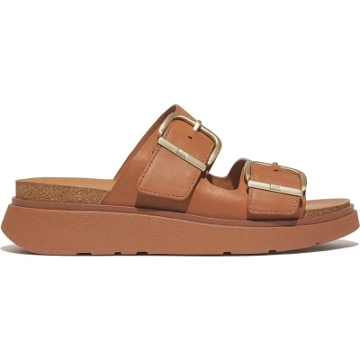 Afbeelding van Fitflop Genff Muiltjes, Dames, Maat: 39, Light tan Leer