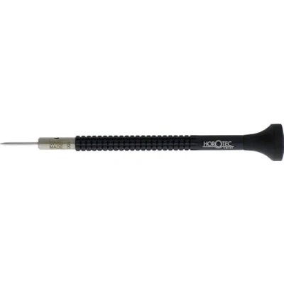 Afbeelding van Horotec MSA01.020 horlogemakersschroevendraaier van eloxe aluminium, ergonomische POM kop en verwisselbare roestvrijstalen boor, 1,00 mm