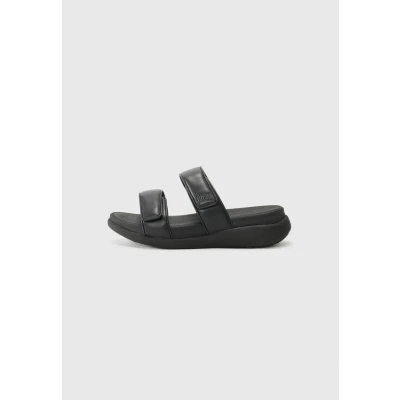 Afbeelding van FitFlop F Mode Go Adjustable Flatform Two Bar Slides Vrouwen All Zwart