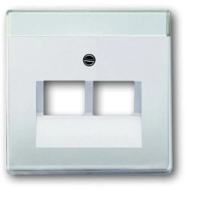 Afbeelding van Busch Jaeger pure stainless steel centraalplaat voor datadoos 2 x RJ45 1803 02 866