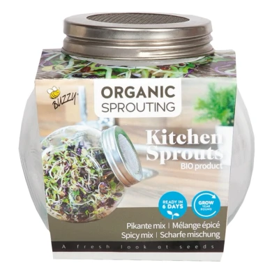 Afbeelding van Buzzy Organic Sprouting Pot Pikante Salade Bio Groentezaden 7.5 g