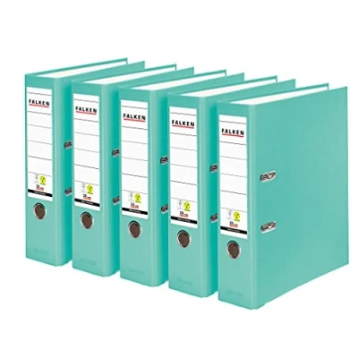 Afbeelding van Falken 3 of 5 mappen van kunststof, pak brede turquoise