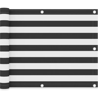 Afbeelding van Balkonscherm 75x300 cm oxford stof antraciet en wit