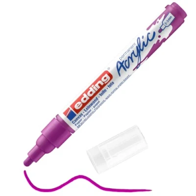 Afbeelding van edding 5100 Acrylic Marker bessenrood 1 ST 2 3mm / 4 5100910