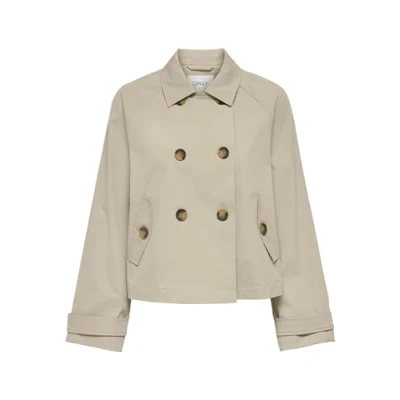 Image de ONLY Trench coat court pour femme, Beige, L