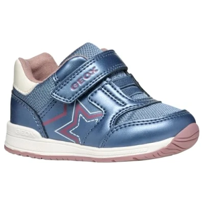 Afbeelding van Geox B Rishon Girl A sneakers voor babymeisjes, Metaal zilver