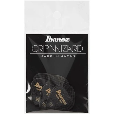 Image de Ibanez PPA16HSGBK 6 médiators Grip Wizard série Sand noir heavy 1.0mm
