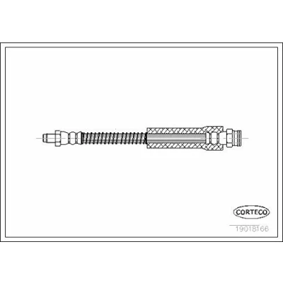 Afbeelding van CORTECO 19018166 Remslang voor en achter 325 PEUGEOT: 205 Convertible, II Hatchback, CITROËN: C15 Van