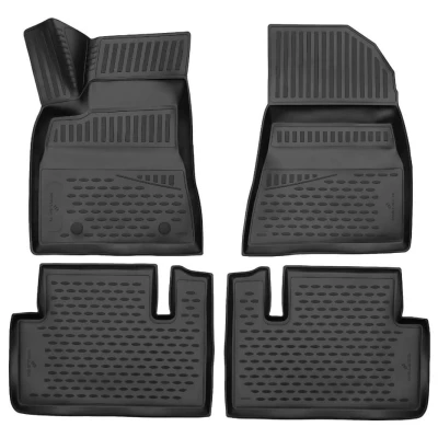 Afbeelding van WALSER XTR 75155 Vloermatset Rubber voor en achter Zwart Op maat gemaakt