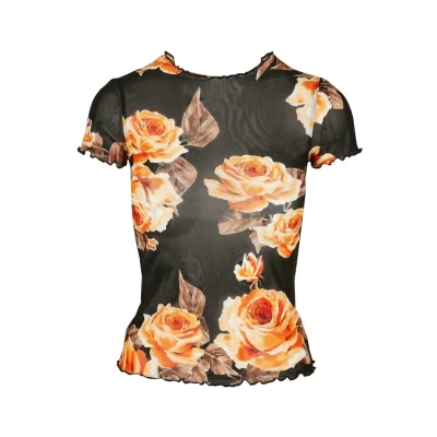 Afbeelding van Urban Classics Tshirt print, Dames, Maat: 5XL, Mangorose