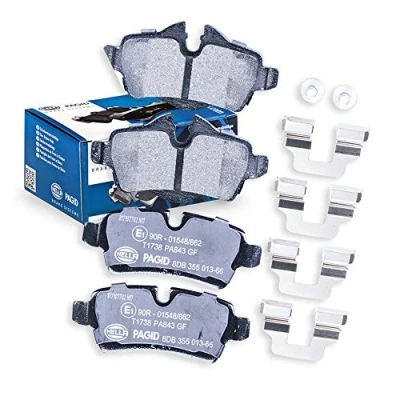 Afbeelding van HELLA 8DB 355 013 661 Remblokkenset Geschikt voor slijtage waarschuwingscontact Met remzadelschroef toebehoren MINI: Hatchback, Clubman