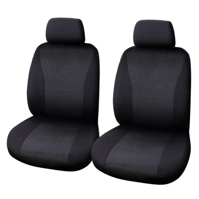 Afbeelding van Carpoint Stoelhoesset Vienna 4 Delig Zwart/Grijs 0310357