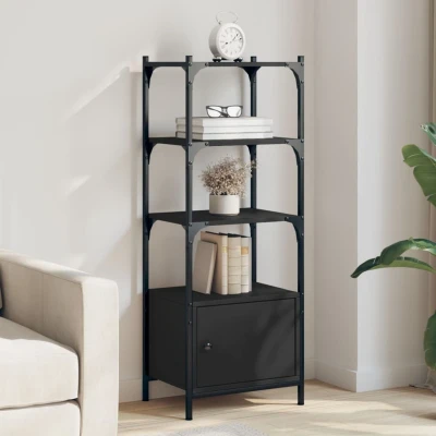 Afbeelding van Boekenkast 3 laags 41x30x109,5 cm bewerkt hout zwart