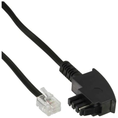 Image de Câble TAE F, InLine®, pour Telekom / Siemens, F vers RJ11 6P4C, 1 m
