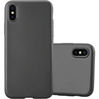Afbeelding van Cadorabo Hoesje geschikt voor Apple iPhone X / XS in METALLIC GRIJS Beschermhoes gemaakt van flexibel TPU silicone Case Cover