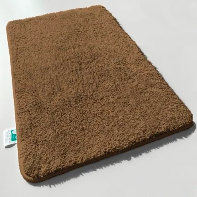 Afbeelding van casa pura Grote badmat, hoogpolig, zacht en pluizig, antislip, machinewasbaar, bruin, 60 x 50 cm