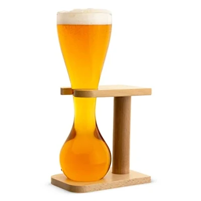 Afbeelding van Bar Originale Quarter Yard of Ale Glas Houten standard Kwak Koetsiers bierglas