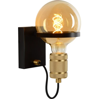 Afbeelding van Lucide Ottelien Wandlamp Zwart 22 X Ø18 Cm