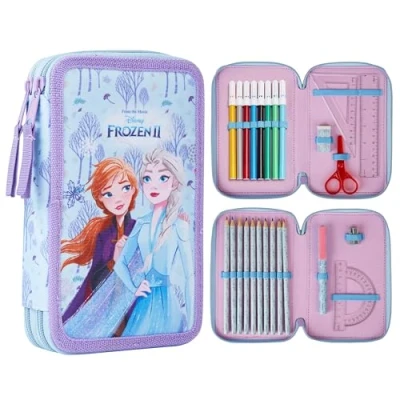 Afbeelding van Disney bevroren 2 etui voor meisjes, gevulde met stationaire benodigdheden, cadeaus Meerkleurig, Eén maat