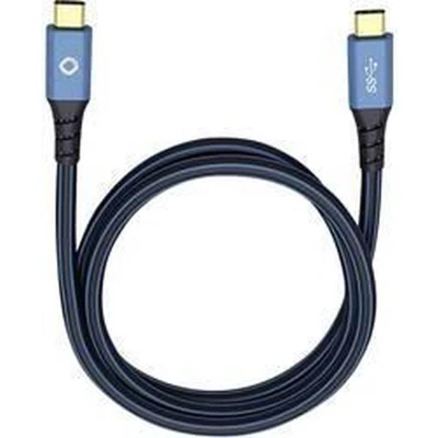 Afbeelding van Oehlbach USB Plus CC 3.2 Gen 1 (USB 3.0) [1x C stekker 1x stekker] 0.50 m Blauw Vergulde steekcontacten