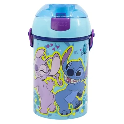 Afbeelding van HERBRUIKBARE ROBOT POP UP FLES MET CANNUCE, CORRA Y 450 ML STITCH PALMS