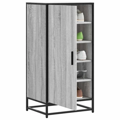 Afbeelding van Schoenenrek 48x38x97,5 cm bewerkt hout grijs sonoma eikenkleur