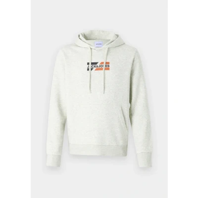 Afbeelding van Jack &amp; Jones Jjecorp Graphic HOOD Sweater, Heren, Maat: XS, White melange