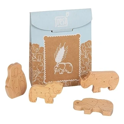 Afbeelding van Small Foot Hout Speeleten Dieren Crackers, 8dlg