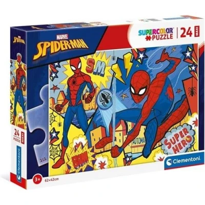 Image de Puzzle 24 Pieces Maxi Spiderman Clementoni Pour Enfant De 3 Ans Et Plus Theme Dessins Animés Bd Fabriqué En Italie