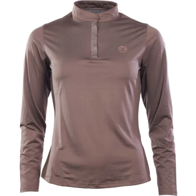 Afbeelding van Montar Shirt Briella Rosegold Crystals Lange Mouwen Mud XL