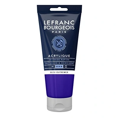 Afbeelding van Lefranc Bourgeois fijne acrylverf, Tube 80 ml, ultramarijn