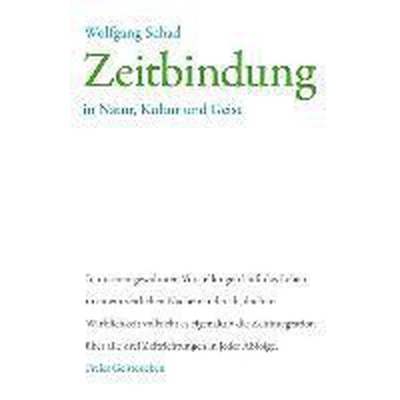 Afbeelding van Zeitbindung in Natur, Kultur und Geist