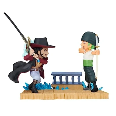 Image de Figurine Bandai One piece World Collectable Log Stories Roronoa Zoro vs. Dracule Mihawk