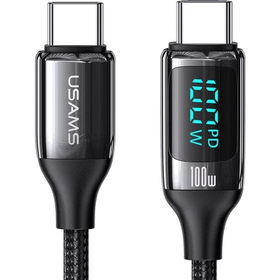 Afbeelding van USAMS USB kabel Type C naar 100W PD 2m Zwart
