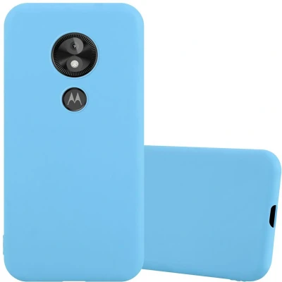 Afbeelding van Cadorabo Hoesje geschikt voor Motorola MOTO E5 PLAY in CANDY BLAUW Beschermhoes gemaakt van flexibel TPU silicone Case Cover