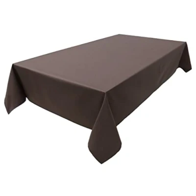 Afbeelding van Tafelkleed van hoogwaardige kwaliteit 100% katoen Conceptcollectie Kleur en maat naar keuze (tafelkleed 100 x cm, chocoladebruin)