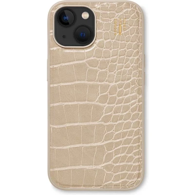 Afbeelding van iDeal of Sweden Hoesje Geschikt voor iPhone 14 / 15 13 Vegan Leather Case Beige