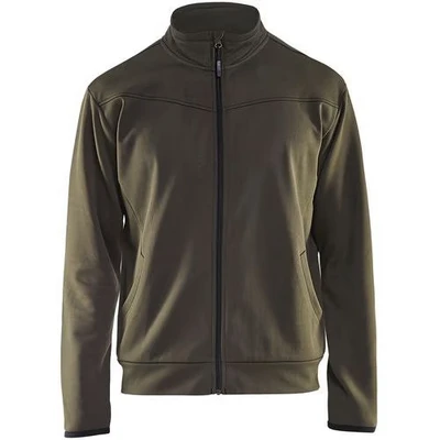 Image de Sweat zippé vert olive/noir