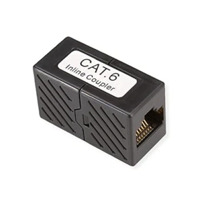 Afbeelding van Roline RJ45 koppeling Adapter CAT 6 Zwart