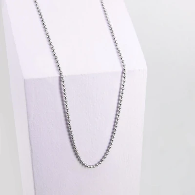 Afbeelding van Ponytail &amp; Co® Ketting met bolletjes schakel Dames Staal 38 cm