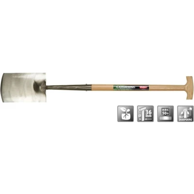 Afbeelding van Polet Zwanenhalsspade Essen Houten steel gepolijst 950mm
